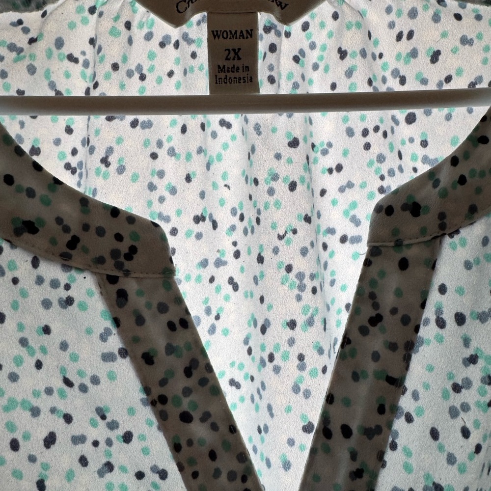 Blue Patterned Women's Top - Picture 2 of 3